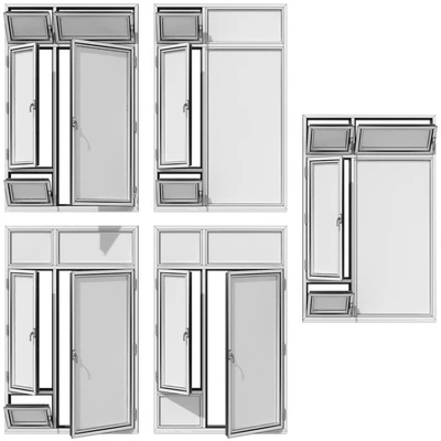 Распашные витражные деревянные окна / Swing stained-glass wooden windows — Вид 3