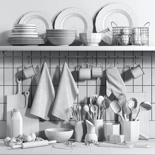 Decorative kitchen set 05 — Скачать