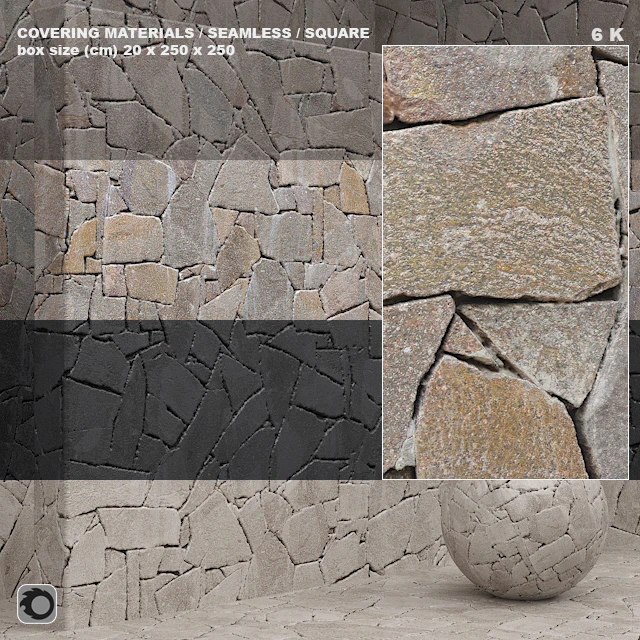 Material (seamless) - stone, panel set 84 — Descargar