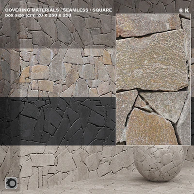 Material (seamless) - stone, panel set 84 — Ver 1