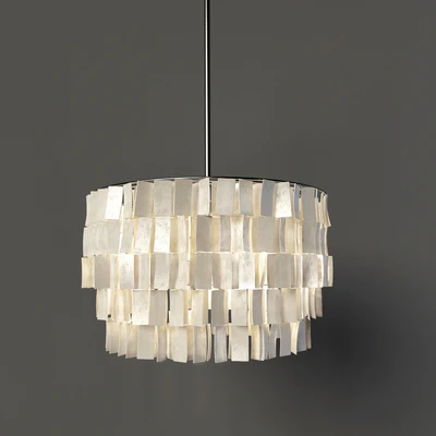 Round Capiz Chandelier — Ver 1