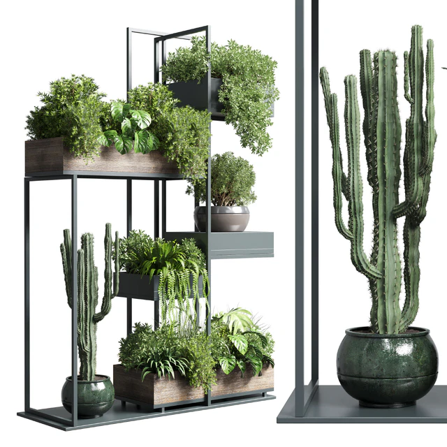 Collection Outdoor Indoor plant stand-metal and wooden vase 13 — Descargar