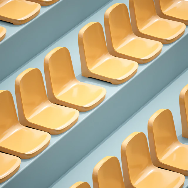 Plastic chairs seats seats for the stadium grandstand — Descargar