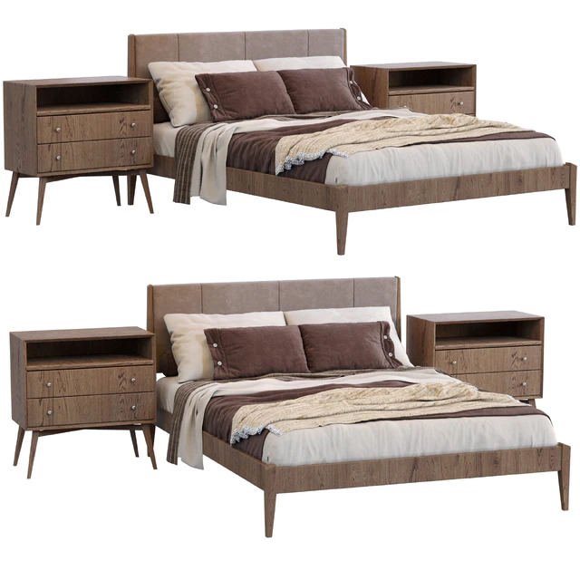 Modern Wood Bed By West Elm — Descargar