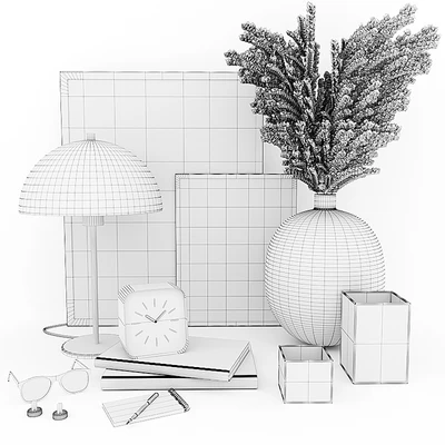 Decorative set with Black Metal Vase — Вид 2