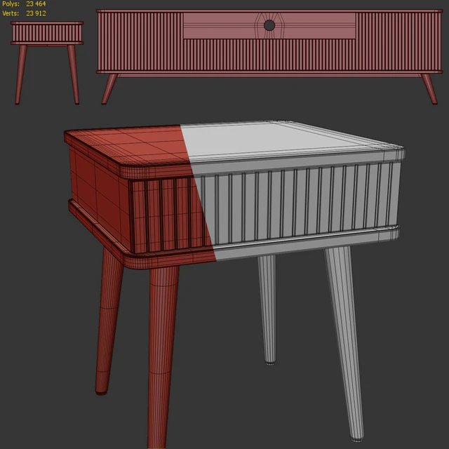 Chest of drawers and bedside table Viva. Tvstand, nightstand by LuLu — Descargar
