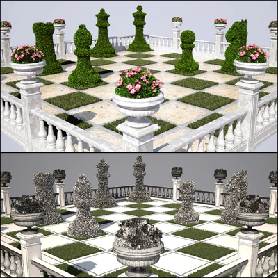 Chess flowerbed — Вид 1