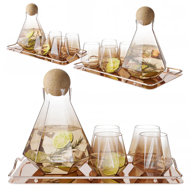 Geometric Glass Decanter Set — Descargar