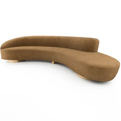 FreeForm Curved Sofa with Arm by Vladimir Kagan — Вид 3