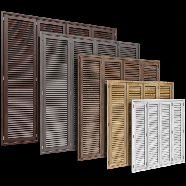 Wooden shutter blind system for windows and doors — Descargar