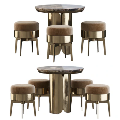 Gabriel Coffe Table and Feel Good Pouf — Ver 1