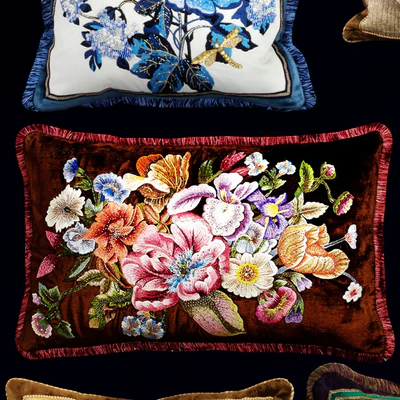 The collection of pillows from Jay Strongwater, velvet, pillow, luxury — Ver 2