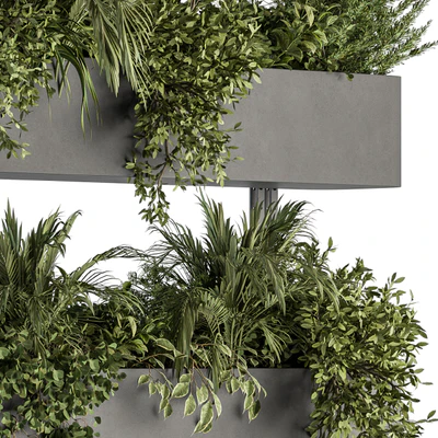 Indoor Plant Set 306 - Box Stand with Hanging Plants — Ver 3
