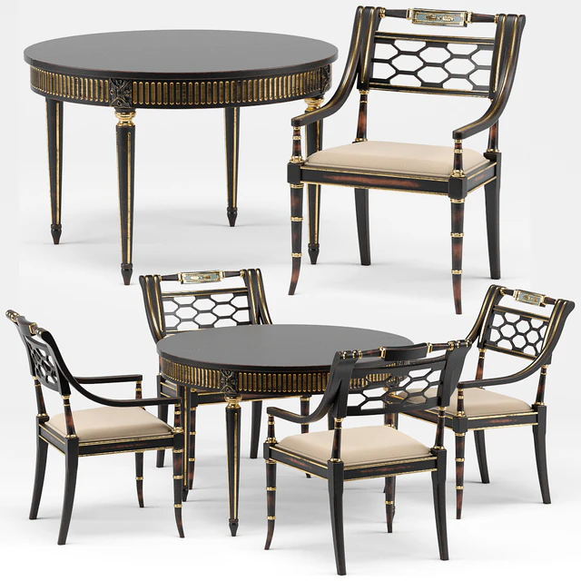 Sophy's Regency Armchair, Gustavian Round Dining Table — Descargar