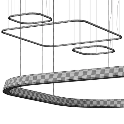 Leds C4 Geometric Square Pendant Lamps — Ver 2