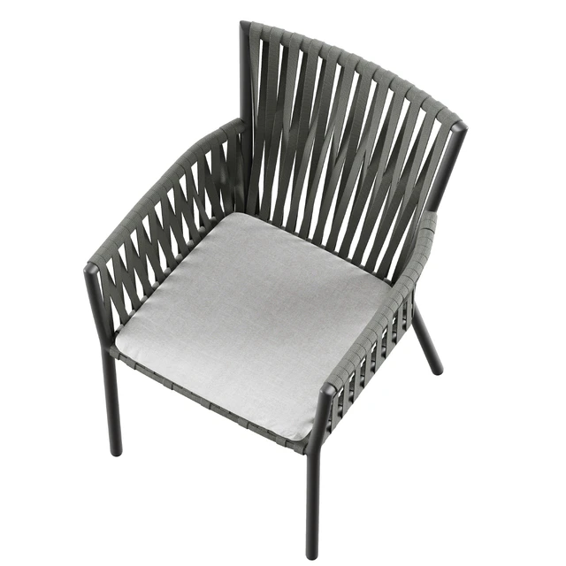 Outdoor garden wicker woven dining set Skyline design Bowline — Descargar
