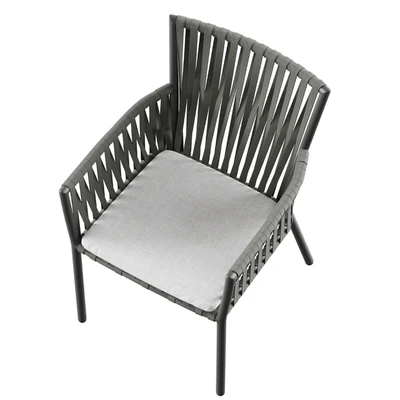 Outdoor garden wicker woven dining set Skyline design Bowline — Ver 3
