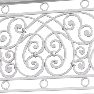 Classic balcony Forged Fence — Ver 2