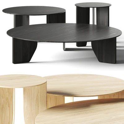 More Cut Coffee & Side Tables — Ver 1