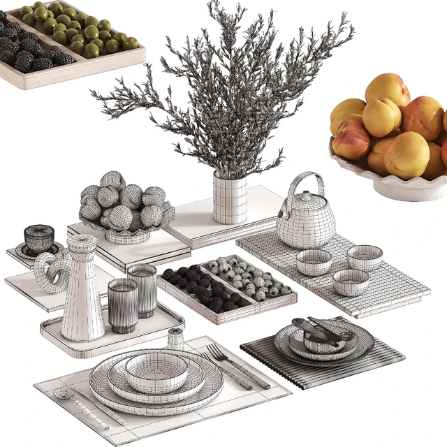 Tableware setting N032 — Скачать