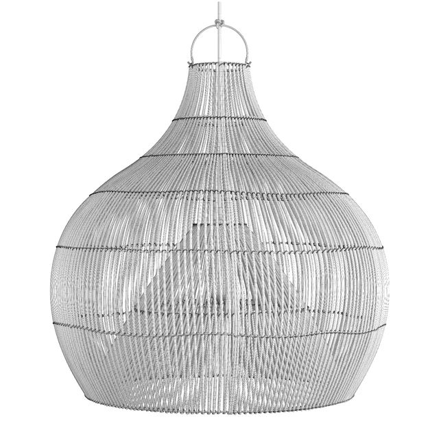 Fishtrap dome bamboo wicker natural lamp — Скачать