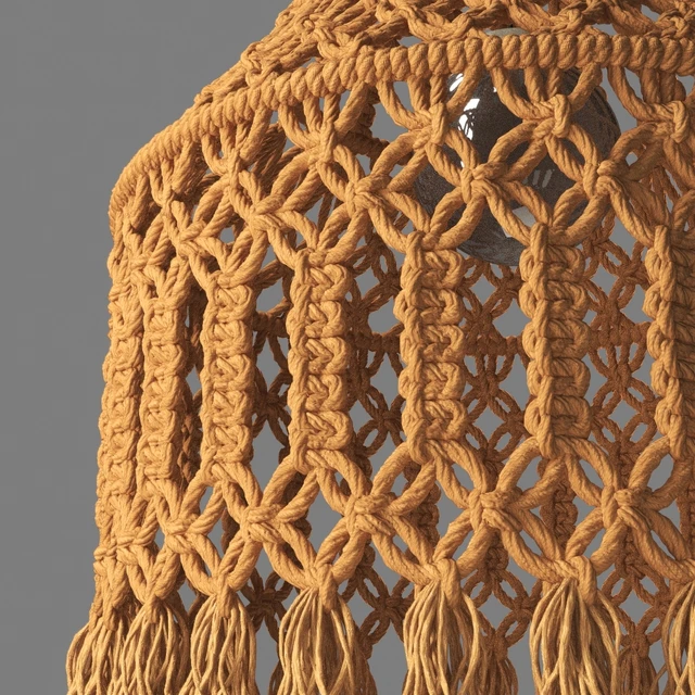 Organic Macrame Pendant — Скачать
