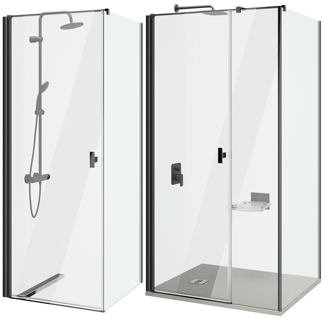 Shower cabins Radaway Nes 8 Black set 135 — Descargar