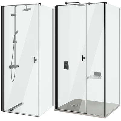 Shower cabins Radaway Nes 8 Black set 135 — Ver 5