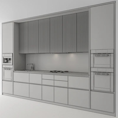 Kitchen Modern - Gray and Black Cabinets 97 — Вид 3