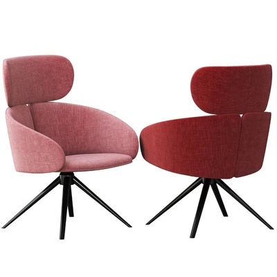 Mobboli PEACH Fabric armchair with headrest — Вид 2