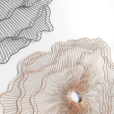 Poppy Flower Wall Art Copper & Silver/Black — Вид 4