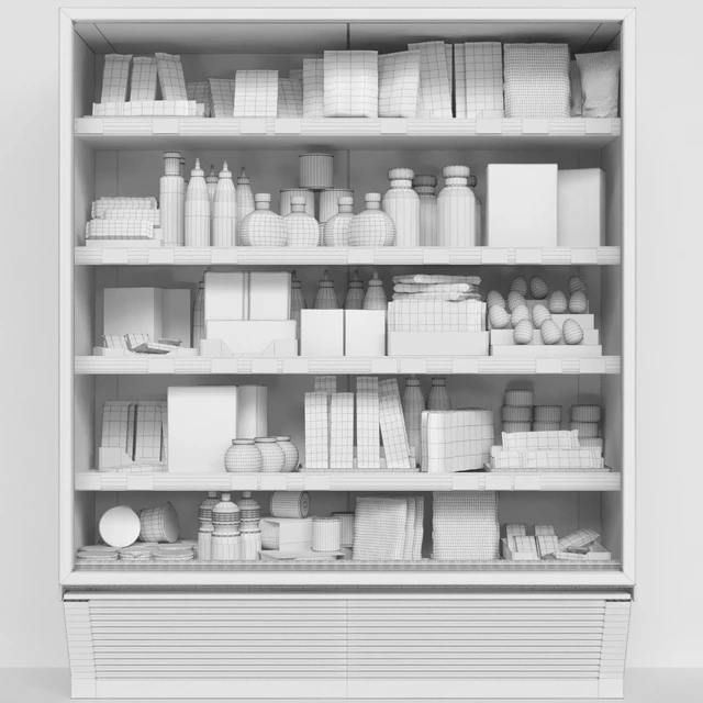 Showcase in a supermarket with sweets, cereals and snacks 3 — Descargar