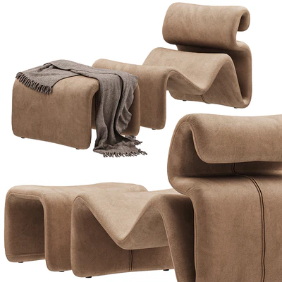 Artilleriet - Etcetera Lounge, Easy Chair and Footstool — Вид 3