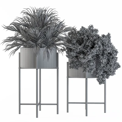 Black round plant box 03 — Вид 3