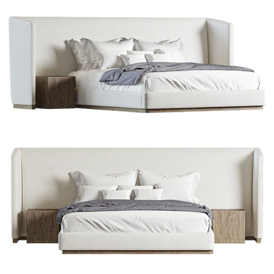 RH ALESSA EXTENDED SHELTER BED — Ver 1
