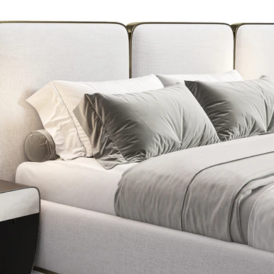 Gem Upholstered King Queen Bed 2 — Ver 3