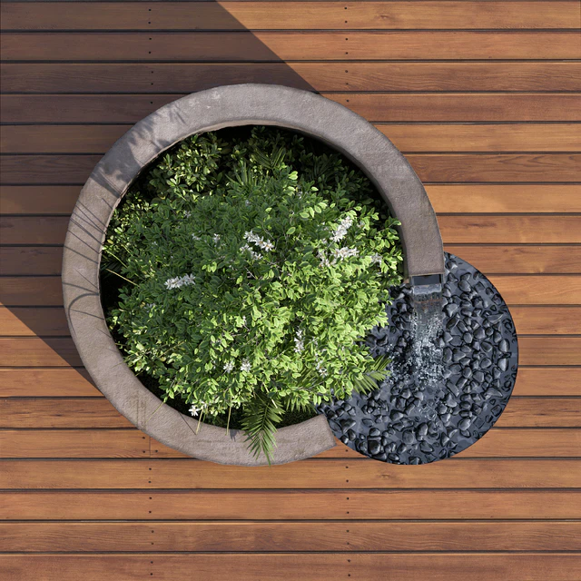 Landscape Furniture with Fountain - Architect Element 08 — Download