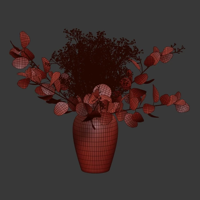 Bouquets of eucalyptus with flowers and grass — Descargar