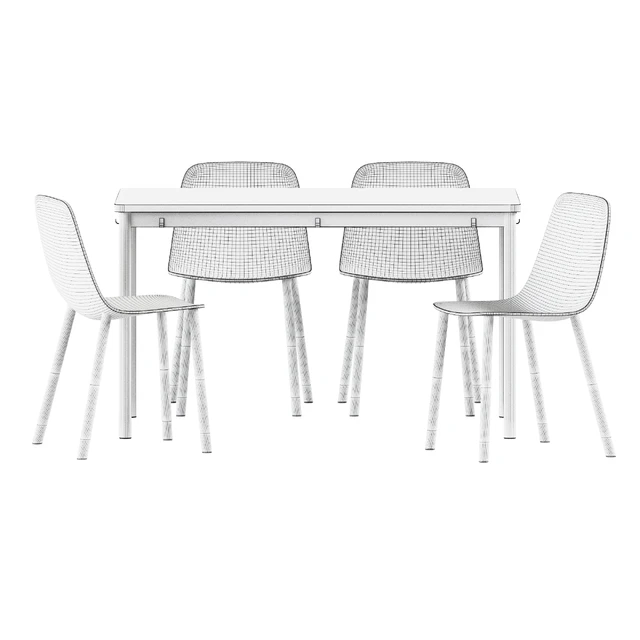 Tommaryd table by Ikea and Maarten Plastic Chair by Viccarbe — Скачать