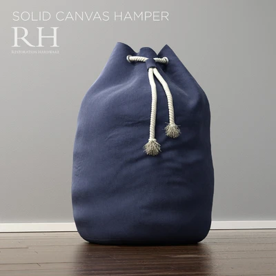 Restoration Hardware solid canvas hamper — Descargar