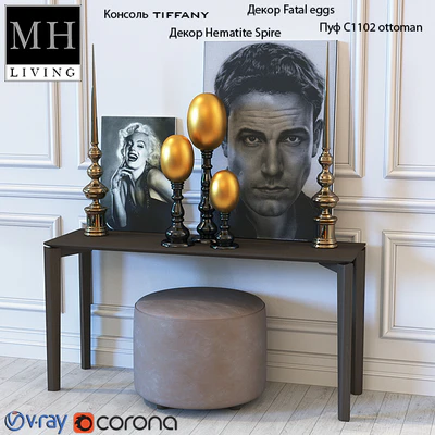 Console MHLIVING TIFFANY + decors — Ver 1