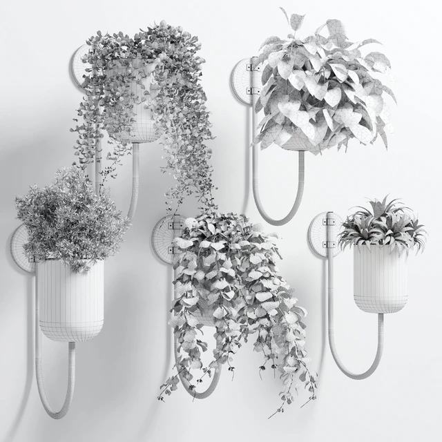 collection Indoor plant 135 vase metal stand wall plant — Скачать