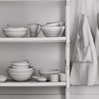 A rack of a pottery workshop. — Ver 2