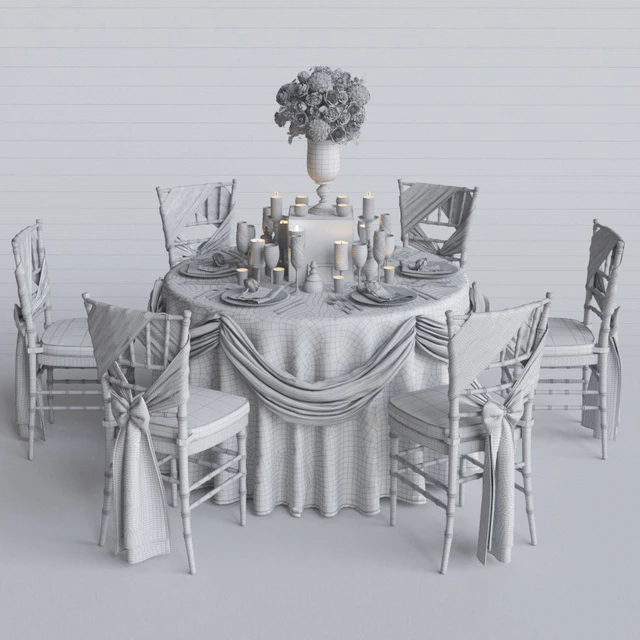 Wedding table for 6 persons 2 Corona — Descargar