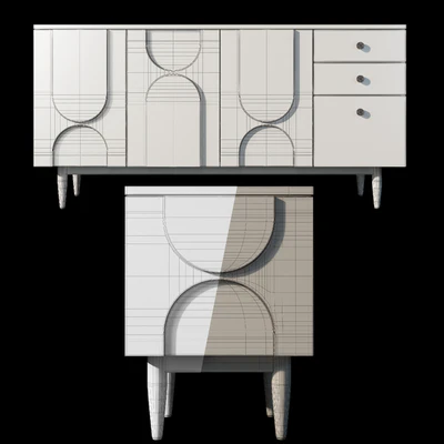 Chest of drawers sideboard bedside table Arka Etagerca Shelf — Ver 3