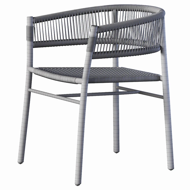 Ethimo Kilt Dining Armchair Teak and Rope — Скачать