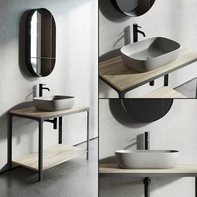 Scarabeo Ceramiche ABLE Single Vanity Unit Set 1 — Ver 1