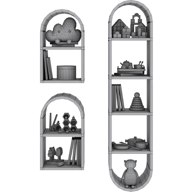Wall shelf Mallory Kids with decor by Crate and Barrel / Crate and Kids — Download
