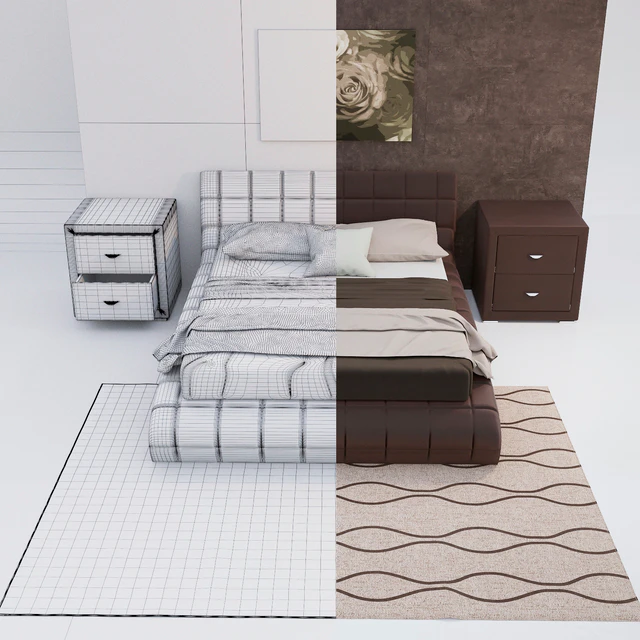Bed NUVOLA 1, stone ORMA SOFT 2 — Descargar