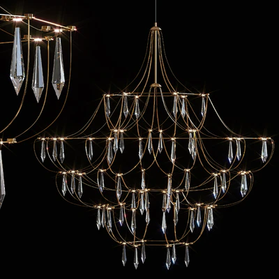 Chandelier Syneil 1019-LED43PL gold and silver — Ver 1